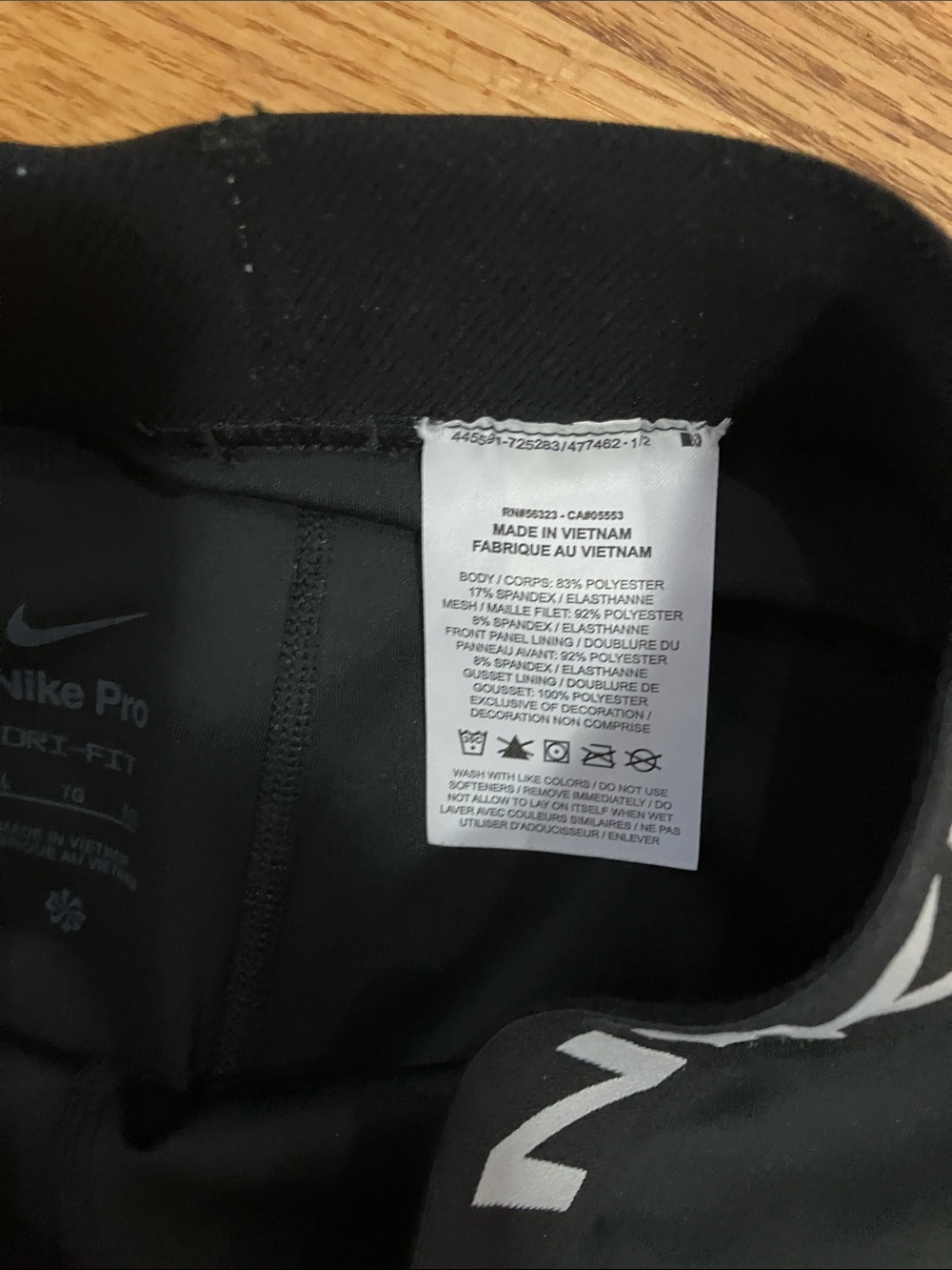 Nike Pro Women’s Black and Pink Pattern Legging and Black Legging Sz XL EUC - Picture 5 of 12